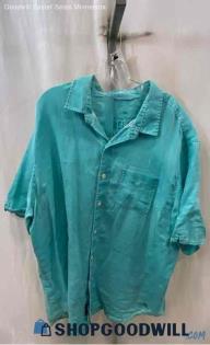 Tommy Bahama Men's Blue Short Sleeve Button Up Shirt - Sz 2X