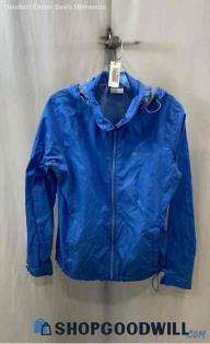 Columbia Women's Light Blue Full Zip Lightweight Tech Windbreaker - Sz L