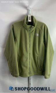 The North Face Women's Olive Green Full Zip Sweater - Sz L