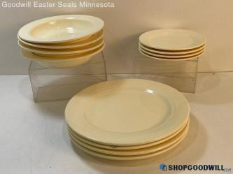 12pc Thomas O'brien Dinnerware Set W/ Big & Small Plates And Bowls