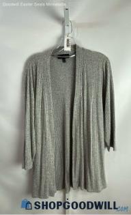 Lane Bryant Women's Heather Gray Ribbed Open Cardigan - Sz 18/20