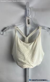 Athleta Women's Ivory Racerback Sports Bra - Sz M