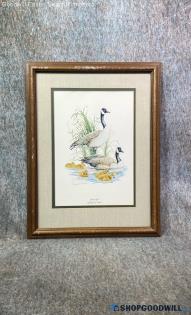 "Spring Vigil" Charles Pearson Signed Vtg Canada Goose Wildlife 158/300 Print