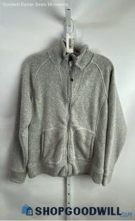 The North Face Women's Heather Gray Zip Up Sweater - Sz M