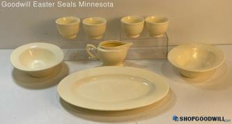 8pc Thomas O'brien Clair Dinnerware Set W/ Platter, Bowls, Creamer+