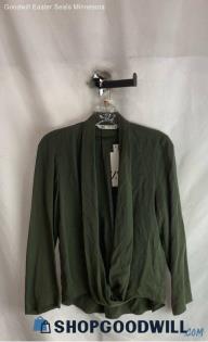 Zara Women's Dark Green Open Cardigan - Sz S