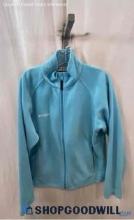 Columbia Women's Baby Blue Fleece Jacket - Sz L