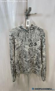 Athleta Women's White/Black Pattern Hoodie - Sz M