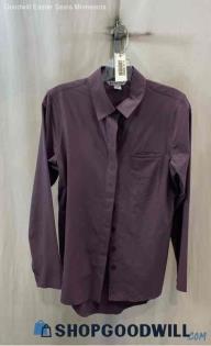 Athleta Women's Lavender Purple Lightweight Button Up Long Sleeve Shirt - Sz XS