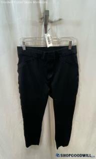 Spanx Women's Black Pull On Pocketed High-Waisted Crop Pants - Sz L