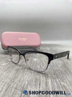 Kate Spade Ladonna Rectangle Prescription Navy Havana Floral Eyeglasses