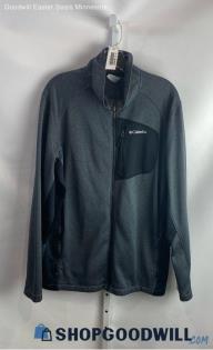 Columbia Men's Heathered Gray Full Zip Interchangeable Sweatshirt - Sz L