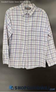 Citicraze Women's Blue plaid LS shirt - Sz L