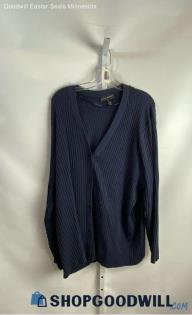 Lane Bryant Women's Navy Ribbed Button Up Cardigan - Sz 26/28