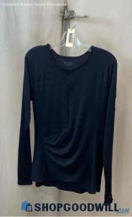 Athleta Women's Blue Pullover Long Sleeve Shirt - Sz LT