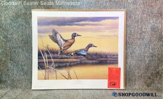 "Nahma Uprising" Dietmar Krumrey Signed Blue Winged Teal Duck 1606/2000 Print