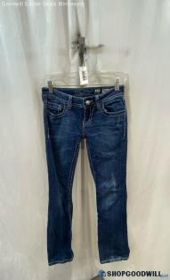 Miss Me Women's Blue Dark Washed Low-Rise Bootcut Jeans - Sz 26