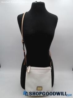 Guess White Faux Leather Crossbody Handbag Purse