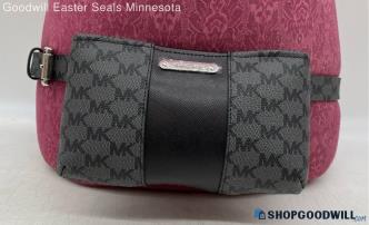 Michael Kors Monogram Black Gray Belt Bag & Fanny Pack Womens Coated Canvas