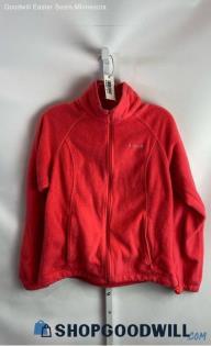 Columbia Women's Bright Red Zip Up Sweater - Sz L