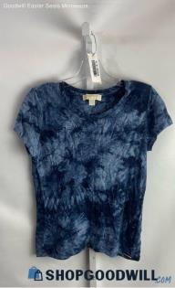 Michael Kors Women's Blue Dye Pullover T-Shirt - Sz M