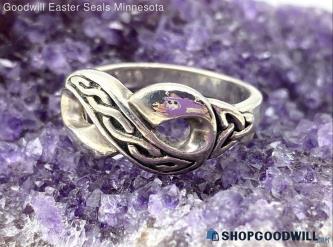 .925 Infinity Celtic Knot Sterling Ring 4.50g Size 6.25