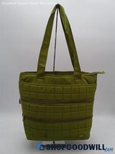 Lug Taxicab Green Nylon Tote Handbag Purse