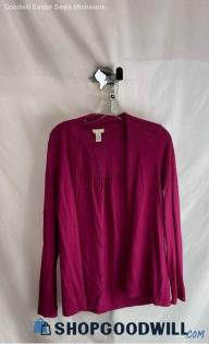 Chico's Women's Dark Pink Open Cardigan - Sz S