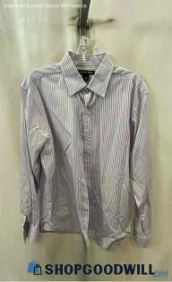 Michael Kors Men's Purple Long Sleeve Button Up Shirt - Sz M