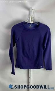 Patagonia Women's Violet Fitted Cropped Long Sleeve - Sz M