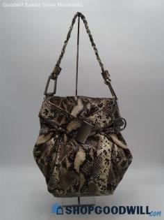 Gramercy Designs Beige/Brown/Gray Faux Leather Hobo Tote Handbag Purse