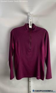 Patagonia Women's Magenta Long Sleeve Active Henley Shirt - Sz S