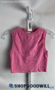 Zara Women's Pink Crop Shirt - Sz M