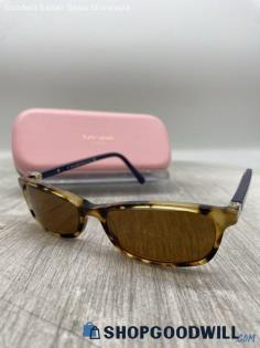 Kate Spade Agneta Small Oval Prescription Brown/Navy Havana Plastic Sunglasses