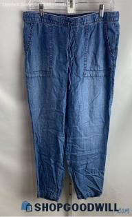 Chico's Women's Blue Pullon Pant - Sz 6