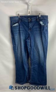 Lane Bryant Women's Blue Wash Straight Leg Jean - Sz 24