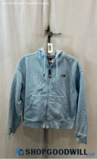 The North Face Women's Baby Blue Full Zip Sweater - Sz M