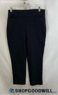 Chico's Women's Black Pull On Ponte High-Waisted Crop Pants - Sz 10