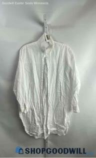 Zara Women's White Button Up Shirt - Sz S