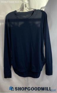 Athleta Women's Navy Blue Lightweight Long Sleeve Shirt - Sz S