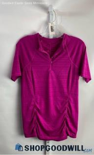 Athleta Women's Hot Pink Polyester Shirt - Sz M