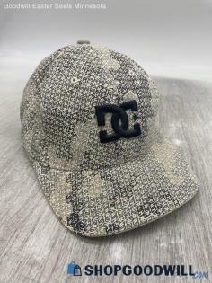 DC Logo FlexFit Cap Beige/Gray Skateboard Adjustable Hat - Sz L