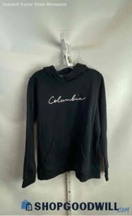 Columbia Women's Black/White Logo Graphic Fleece Lined Hoodie - Sz L