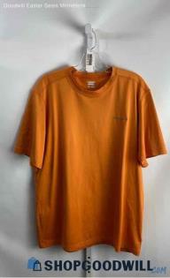 Columbia Men's Orange Polyester T-shirt - Sz L