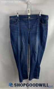 Chico's Women's Dark Wash Blue Slimming Skinny Crop Jeans - Sz 16