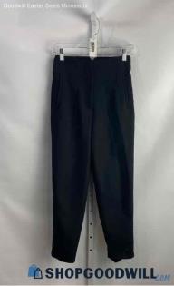 Zara Women's Black Straight Leg Polyester Pants - Sz XS