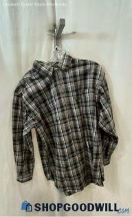 Columbia Men's Grey/Red Pullover Flannel - Sz M