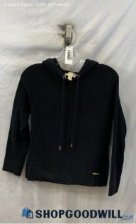 Michael Kors Women's Black Thick Knit Hooded Sweater - Sz S