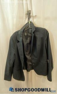 Lane Bryant Women's Black Button Up Blazer - Sz 16