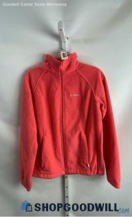 Columbia Women's Pink Full Zip Sweater - Sz M